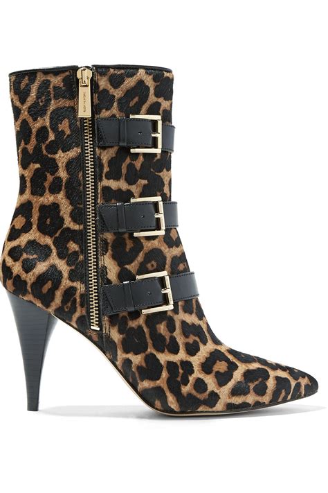 michael kors leopard print ankle boots